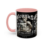 Cronus The Dark Sovereign Accent Coffee Mug 11oz 15oz Greek Mythology Statue Graphic Gothic Streetwear Bold Artistic Ceramic Cup