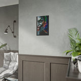 Joker Split Insanity Glossy Poster Bold Gothic Wall Art Dark Psychological Design Fiery Abstract Expression Print for Collectors, Creators, and Visionary Spaces