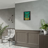 The Watcher Owl All Seeing Wisdom Matte Vertical Poster Mystical Neon Owl Wall Art Geometric Spiritual Symbol Print For Home Office Studio Decor Perfect For Visionary Thinkers And Creators