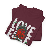 Love Fake Friendship Rose Graphic Unisex Heavy Cotton Tee Bold Statement Streetwear T Shirt Empowering Artistic Floral Design for Self Expression Perfect Gift for Friends Birthdays Parties Casual Wear