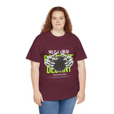 Destiny Fearless Pursuit of Happiness Unisex Heavy Cotton Tee Gothic Skeleton Hands Globe Graphic Streetwear Bold Motivational T Shirt