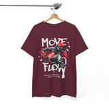 Move With Flow Breakdance Graphic Unisex Heavy Cotton Tee Hip Hop Streetwear Dance Rhythm Urban Style T Shirt