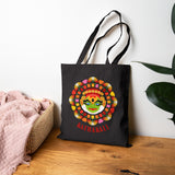 Kathakali Tote Bag Kerala Traditional Dance Art Canvas Bag Indian Culture Onam Festival Malayalam Heritage Ethnic Graphic Reusable Shopping Bag