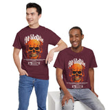 Wildfire Skull Flames Unisex Heavy Cotton Tee Gothic Inferno Graphic Bold Streetwear Motivational Statement T Shirt