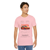 Legendary Orange Street Racer Blueprint Tee Unisex Heavy Cotton Retro Tuner Car Art Graphic Shirt for Enthusiasts