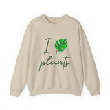 I Love Plants Crewneck Sweatshirt Unisex Heavy Blend Botanical Leaf Eco Friendly Gardening Nature Lover Sustainable Green Living Gift Pullover