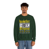 Hustler Original Money Maker Unisex Heavy Blend Crewneck Sweatshirt Streetwear Graphic Bold Dollar Bill Print Motivational Entrepreneur Pullover
