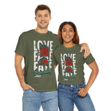 Love Fake Friendship Rose Graphic Unisex Heavy Cotton Tee Bold Statement Streetwear T Shirt Empowering Artistic Floral Design for Self Expression Perfect Gift for Friends Birthdays Parties Casual Wear
