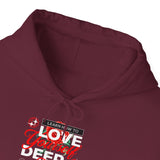 Love Yourself Deep Unisex Heavy Blend Hooded Sweatshirt Self Love Graphic Hoodie Rose Motivational Quote Streetwear Positive Affirmation Fashion Empowerment Apparel