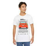 Legendary Orange Street Machine Rear View Unisex Heavy Cotton Tee Powerful JDM Inspired Car Art Graphic Shirt for Collectors and Gearheads