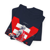 Air Ascent Unisex Heavy Cotton Tee Bold Motivational Streetwear Design Dynamic Red Black Aesthetic Athletic Fashion Statement For Dreamers Hustlers And Visionary Achievers