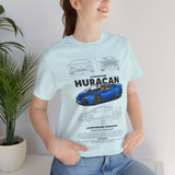 Exotic Blue Supercar Roadster Blueprint Art Unisex Heavy Cotton Tee Premium Streetwear Car Enthusiast Gift Performance Inspired Design Shirt