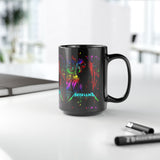 Reaper Of Neon Flames Mug 11oz 15oz Vibrant Gothic Energy Ceramic Coffee Cup Cosmic Skull Artwork Perfect Gift For Artists Dreamers And Night Rebels