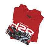 Kawasaki Ninja H2R Inspired Hyperbike Graphic Unisex Heavy Cotton Tee Streetwear Racing Style Motorcycle Art Shirt for Speed Lovers and Track Enthusiasts