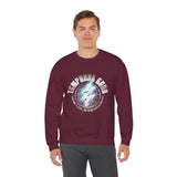 Temporal Echo Lightning Globe Graphic Unisex Heavy Blend Crewneck Sweatshirt Futuristic Sci-Fi Streetwear Pullover