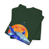 Ballena Cosmic Whale Art Unisex Heavy Cotton Tee Vibrant Geometric Ocean Design Premium Streetwear T Shirt Bold Marine Life Artwork Soft Comfortable Fit Perfect Gift for Nature Lovers and Creative Dreamers