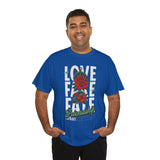 Love Fake Friendship Rose Graphic Unisex Heavy Cotton Tee Bold Statement Streetwear T Shirt Empowering Artistic Floral Design for Self Expression Perfect Gift for Friends Birthdays Parties Casual Wear