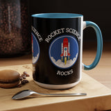 Rocket Science Rocks Accent Coffee Mug 11oz 15oz Space Lover Science Gift Black White Two Tone Ceramic Cup