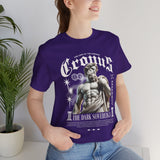 Cronus The Dark Sovereign Unisex Jersey Short Sleeve Tee Greek Mythology Statue Graphic Streetwear Gothic Bold Artistic Fashion T Shirt