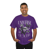 Universe Is Wide Graphic Unisex Heavy Cotton Tee Cosmic Galaxy Butterfly Space Streetwear T Shirt