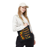 Sunflower Ho'oponopono Tote Bag Hawaiian Healing Prayer Design Spiritual Positivity Canvas Bag Mindfulness Reusable Durable Eco Friendly Shopping Tote