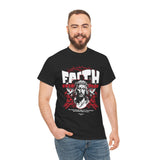 Faith Over Fear Jesus Crown Of Thorns Unisex Heavy Cotton Tee Christian Graphic Bold Religious Streetwear Motivational Bible Verse T Shirt