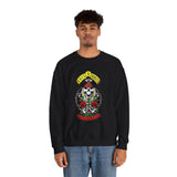 Rock Skull Roses Unisex Sweatshirt Bold Vintage Streetwear Rebel Art Design Inspired By Rock Music Culture Perfect For Winter Concerts Festivals And Everyday Edge