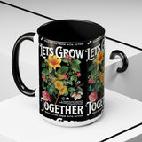 Heart Flower Accent Coffee Mug Bold Anatomical Heart Floral Design Motivational Ceramic Cup Empowering Symbol of Love Strength and Vitality Perfect Gift for Coffee Lovers Friends Birthdays Office Desk and Cozy Tea Moments