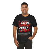 Love Yourself Deep Unisex Jersey Short Sleeve Tee Self Love Graphic T Shirt Rose Motivational Quote Streetwear Positive Affirmation Fashion Mindset Inspired Apparel