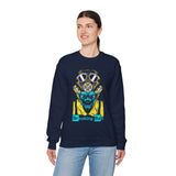 Breaking BadToxic Genius Neon Gas Mask Skull Unisex Heavy Blend Crewneck Sweatshirt Bold Cyberpunk Streetwear Fashion For Artists Rebels Gamers And Visionaries With Futuristic Neon Glow Design