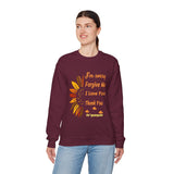 Unisex Ho’oponopono Sunflower Crewneck Sweatshirt Heavy Blend Pullover Healing Affirmation Spiritual Gratitude Mindfulness Positive Energy Apparel