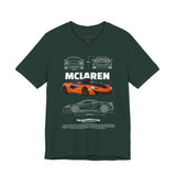 Orange Hypercar Blueprint Unisex Heavy Cotton Tee High Detail Automotive Art Streetwear Graphic for Car Enthusiasts and Daily Wear