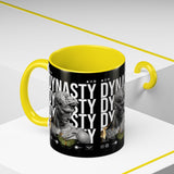 Dynasty Accent Coffee Mug 11oz 15oz Black Ceramic Mug with Roman Statue Bust and Butterfly Artwork for History Lovers and Modern Art Fans