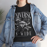 Universe Is Wide Graphic Unisex Heavy Cotton Tee Cosmic Galaxy Butterfly Space Streetwear T Shirt