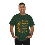 Unisex Ho’oponopono Sunflower T Shirt Healing Affirmation Tee Spiritual Gratitude Mindfulness Inspired Positive Energy Heavy Cotton Graphic Top