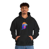 Ballena Cosmic Whale Art Unisex Heavy Blend Hooded Sweatshirt Vibrant Ocean Geometric Design Premium Streetwear Hoodie Soft Fleece Comfortable Fit Bold Marine Life Artwork Perfect Gift for Nature Lovers Dreamers and Creative Souls