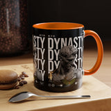 Dynasty Accent Coffee Mug 11oz 15oz Black Ceramic Mug with Roman Statue Bust and Butterfly Artwork for History Lovers and Modern Art Fans