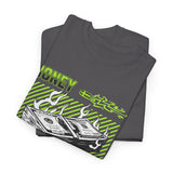 Money Power Unisex Heavy Cotton Tee Bold Dollar Stack Graphic Neon Green Streetwear Aesthetic Hustle Mindset Motivational T Shirt