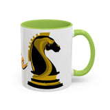 Tate Knight Logo Accent Coffee Mug 11oz 15oz Gold Foil Chess Horse Design Motivational Hustler Ceramic Cup Bold Luxury Inspired Streetwear Gift Drinkware