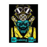 Toxic Genius Neon Gas Mask Skull Matte Vertical Poster Bold Cyberpunk Wall Art For Gamers Artists And Rebels Futuristic Science Aesthetic Room Decor Symbol Of Creativity And Power