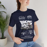 Futuristic Retro Sci Fi Time Travel Car Blueprint Art Unisex Heavy Cotton Tee Premium Streetwear For Vintage Car Lovers Collectors And Enthusiasts