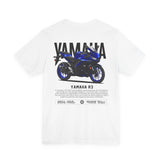 R3 Inspired Sport Motorcycle Art Unisex Heavy Cotton Tee Dynamic Streetwear Graphic for Riders and Moto Enthusiasts