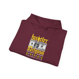 Hustler Original Money Maker Unisex Heavy Blend Hooded Sweatshirt Streetwear Graphic Bold Dollar Bill Print Motivational Entrepreneur Hoodie