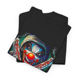Fearless Grin Street Clown Unisex Heavy Cotton Tee Bold Urban Streetwear Art Graphic T-Shirt Symbol Of Power Rebellion And Hustler Mindset