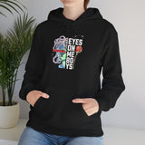 Eyes On Me Boys Medusa Hoodie Comfortable Unisex Heavy Blend Sweatshirt Mythological Streetwear Bold Empowerment Design for Self Expression Perfect Gift for Friends Birthdays Cozy Days Casual Wear