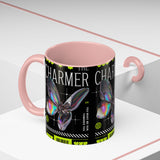 The Charmer Butterfly Accent Coffee Mug 11oz 15oz Black Two Tone Ceramic Cup Aesthetic Iridescent Butterfly Design Gift for Coffee Lovers
