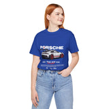 Porsche High-Performance Track Machine Blueprint Design Unisex Heavy Cotton Tee Powerful Street Racing Inspired Graphic Shirt
