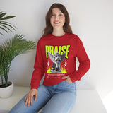 Praise Angel Statue Graphic Unisex Heavy Blend Crewneck Sweatshirt Gothic Spiritual Streetwear Pullover