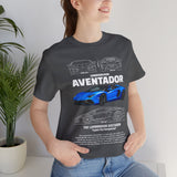 Blue Hypercar Blueprint Unisex Heavy Cotton Tee High Performance Streetwear Design for Car Enthusiasts Racers and Speed Lovers