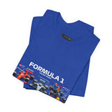 Formula 1 High Performance Triple Racing Machines Unisex Heavy Cotton Tee Dynamic Motorsport Inspired Streetwear Graphic Shirt for Speed Lovers and Premium Casual Style